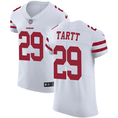 Nike 49ers #29 Jaquiski Tartt White Men's Stitched NFL Vapor Untouchable Elite Jersey - Click Image to Close
